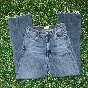 MOTHER Frayed Hem Blue Jeans